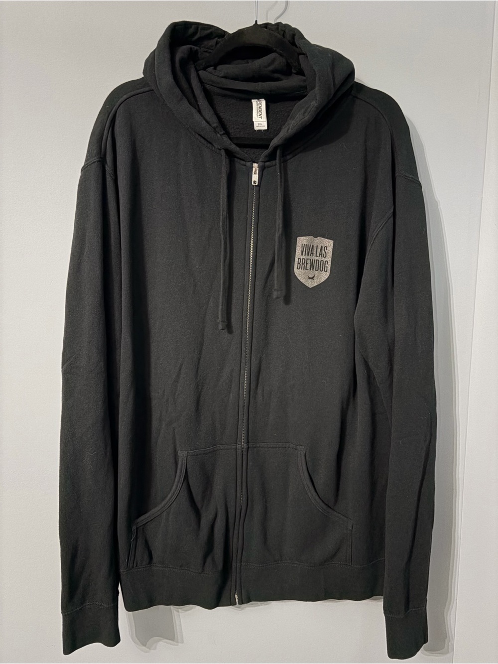 Men's Brew Dog Las Vegas Black Zip-Up Hoodie